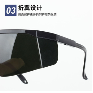 Gafas de Seguridad para Soldadura, Resistentes a Impactos, Lentes de 1.5-2mm de Grosor, Marco Negro, Origen Shenzhen TC-YJ00204051019 - Product Image 4