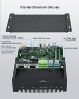 PC Mini Tanpa Kipas Industri 2HD+DP Tiga Layar 2RJ45 LAN GPIO WiFi BT Win11 Linux Ubuntu Core I5 10210U (hingga 4.20 GHz) Tersedia