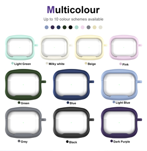 Funda básica transparente para Airpods Gen <span class=keywords><strong>2</strong></span> 3 Pro Clear Bulk Retail Box Package Cover Mosquetón para Airpod 4 Case Purple Pink - Product Image 2