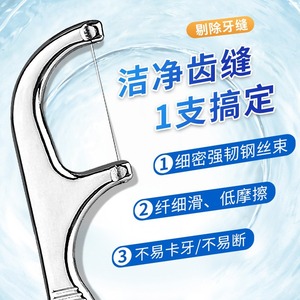 304 Stainless Steel Dental Floss Pick Portable Metal Toothpick Interdental Cleaning Oral Care Tool - Product Image 4