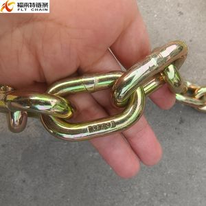 5/16 "3/8" G70 G80 буксировочная цепь, транспортная V-образная цепь для прицепа, цепная цепь с 15-дюймовыми J-образными крючками - Product Image 4