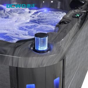 Bain à remous carré autoportant DEWO, <span class=keywords><strong>jacuzzi</strong></span> 5 places avec 63 jets de massage et purification à l'ozone pour le bien-être en <span class=keywords><strong>extérieur</strong></span> - Product Image 3