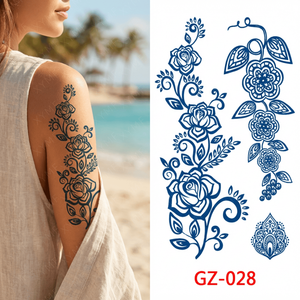 Tatuajes Temporales Realistas <span class=keywords><strong>para</strong></span> <span class=keywords><strong>Mujer</strong></span>, Resistentes al Agua Durante 2 Semanas, Tatuajes Semipermanentes con Tinta a Base de Plantas - Product Image 6
