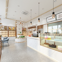 Étagère de présentation sur mesure pour boulangerie, vitrine à gâteaux, présentoir à pain, design professionnel, éclairage LED, en acier inoxydable, équipement de magasin en gros
