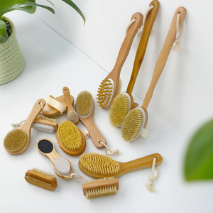 <span class=keywords><strong>Brosse</strong></span> de nettoyage du <span class=keywords><strong>visage</strong></span> en poils de chèvre doux en bois de hêtre naturel écologique personnalisée en usine - Product Image 6