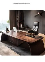 Scrivania Direzionale di Lusso per Manager, Elegante e Minimalista, Tavolo da Ufficio dal Design Semplice, Fornitura di Fabbrica