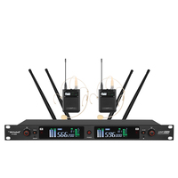 Microphone sans fil à diversité réelle en promotion, fréquence 500 MHz
