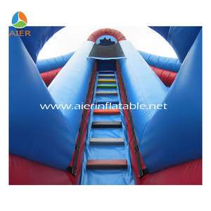 Scivolo acquatico gonfiabile gigante a doppia corsia <span class=keywords><strong>blu</strong></span> con doppie piscine, resistente per eventi estivi, parchi acquatici e aziende di <span class=keywords><strong>noleggio</strong></span> eventi - Product Image 4