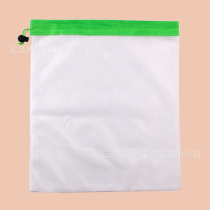 Sacs en filet réutilisables avec cordon de serrage pour fruits et légumes, lot de 3+6+3, en polyester coloré - Product Image 3