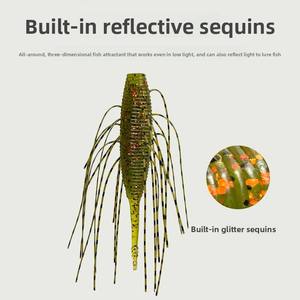 Nuovo Stile 9cm 8g 6 Colori Esche <span class=keywords><strong>Artificiali</strong></span> Morbide Affondanti in PVC a Lunga Gittata, a Forma di Larva, Bruco o Pupa Multi-antenna Salata <span class=keywords><strong>per</strong></span> <span class=keywords><strong>la</strong></span> <span class=keywords><strong>Pesca</strong></span> al Branzino - Product Image 3