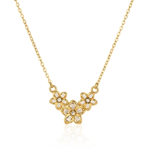 Joyería Bowei de estilo europeo y americano: collar de acero inoxidable chapado en oro de 18k con colgante de circonita, estilo femenino, nuevo. - Product Image 5
