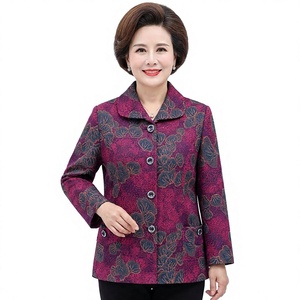 Blazer à imprimé floral pour femmes, manteau à revers, manches longues, bouton unique, coupe régulière, pour le printemps et l'automne, usage quotidien - Product Image 4
