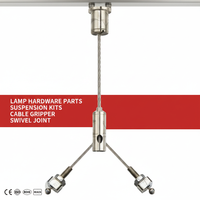 Kit de suspension pour lampes LED en cuivre, personnalisable, avec cordon de plafond, mousqueton, pince pour câble, accessoires pour l'éclairage suspendu