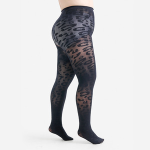 <span class=keywords><strong>Collant</strong></span> Elasticizzati Personalizzati Plus Size con Stampa Leopardata <span class=keywords><strong>70</strong></span> Denier - Product Image 4