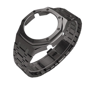 Bracelet de montre sport <span class=keywords><strong>Gshock</strong></span> GA2100 en <span class=keywords><strong>acier</strong></span> inoxydable - Noir de luxe - Product Image 4