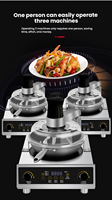 Machine à faire sauter automatiquement, robot de cuisine électrique intelligent, wok avec couvercle transparent et poêle antiadhésive pour cuisine commerciale