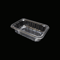 Boîte en plastique PET transparente jetable de qualité alimentaire avec couvercle séparé, empilable pour la vente à emporter et la restauration