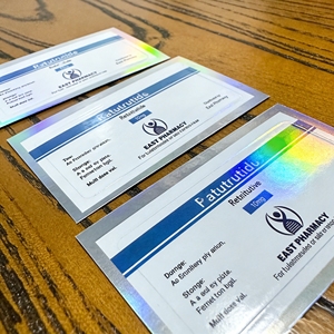 Étiquettes personnalisées mates et brillantes holographiques en peptide, autocollants durables <span class=keywords><strong>pour</strong></span> flacons médicaux et pharmaceutiques - Product Image 5