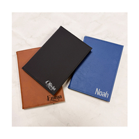 Carnet A5 en similicuir laserable, couverture rigide, vierge, réutilisable, en cuir PU, idéal pour cadeaux d'entreprise