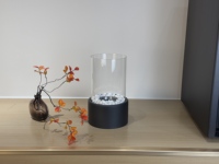 Bol à feu Portable sans fumée, foyer à éthanol avec verre rond et galets