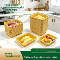 Barquettes d'emballage jetables pour produits frais, adaptées aux supermarchés de fruits et de fruits de mer. Ils peuvent être laminés et personnalisés.
