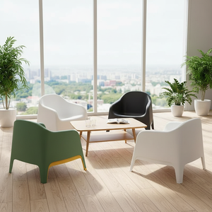 Chaises en <span class=keywords><strong>plastique</strong></span> avec dossier, fauteuils <span class=keywords><strong>de</strong></span> relaxation, design moderne, chaise <span class=keywords><strong>de</strong></span> salle à manger, <span class=keywords><strong>pour</strong></span> extérieur, loisirs, cours, usage domestique, balcons, salon - Product Image 6