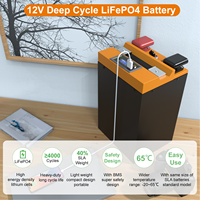 4000 دورة 2 USB 5A القابلة لإعادة الشحن بطارية ليثيوم فوسفات liFePO4 12V 100Ah بطارية أيون الليثيوم