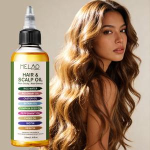 Aceite capilar y para el cuero cabelludo MELAO Natural 9 en 1 con argán, coco y jojoba para un acondicionamiento profundo, cuidado del cuero cabelludo, reparación del cabello y crecimiento capilar. - Product Image 1