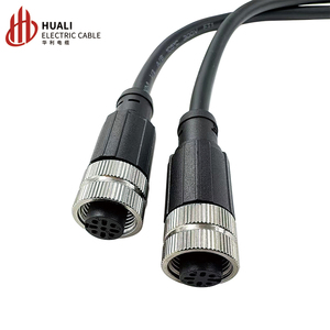 Konektor plug penerbangan M12, konektor tahan air pria dan wanita dengan 4/5/8p, untuk koneksi sensor-ke-soket dengan kabel - Product Image 5