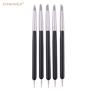 Xinbowen 5 Cái Set Điêu Khắc Gốm Polymer Đất Sét Chấm Công Cụ Cao Su Brush Art Mô Hình Công Cụ Cho Nail Và Craft - Product Image 6