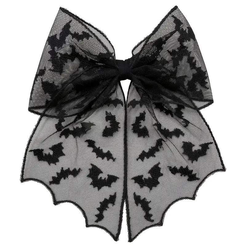 6 Inch Large Black Hair Bows