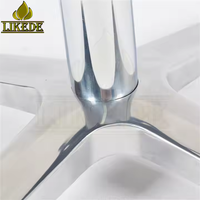 Base de chaise pivotante en aluminium robuste de 700 mm à 4 étoiles, réglable en hauteur, finition chrome poli, pour canapé, bureau, extérieur, mobilier hospitalier
