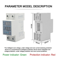 Protecteur de tension réglable monophasé AC industriel 63A 230V certifié CE AVP-63 50/60Hz Protection contre les surtensions et les sous-tensions