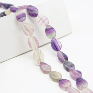 Mode Perles De <span class=keywords><strong>Fluorite</strong></span> 13x18mm <span class=keywords><strong>Violet</strong></span> Larme BRICOLAGE Fabrication De Bijoux En Vrac Perles - Product Image 5