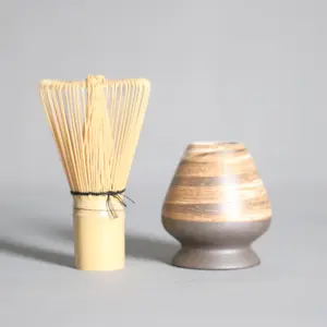 Wholesale Ceramic Matte Round Colorful Japanese Chasen Stand Matcha Whisk Holder For Tea