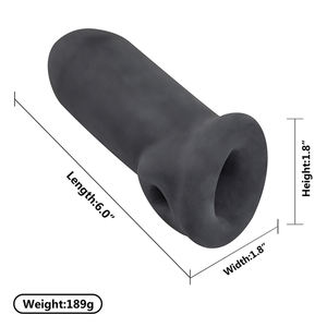 Bestseller TPE Amerikanische Penisvergrößerungshülle Verlängerungshülle Penis-Extender Kondom Sexspielzeug - Product Image 6