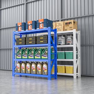 Étagères de rangement multicouches Yanen, 3 niveaux, acier laminé à froid bleu, réglables, pour entrepôt, usine et usage domestique - Product Image 2