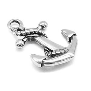 Dijes de ancla de acero inoxidable de 20.5x14.5x3 mm para hacer pulseras, accesorios de joyería DIY, forma irregular, cinco colores disponibles - Product Image 4