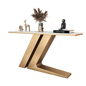 Mesa de Hall de Luxo Leve, Moderna e Simples, Mesa Muito Estreita, Armário Decorativo Minimalista Italiano com Placa de Rocha - Product Image 6