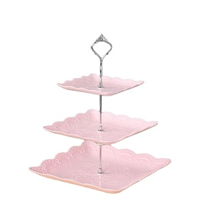 Cupcake Holder Plastic Dessert Cake Stand 3 Tiered Serving Stand Reusable Pastry 3 Tier Plastic Wedding Cake Stand