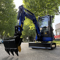 LIVRAISON GRATUITE Mini-excavatrice avec moteur KUBOTA 3,5 tonnes 1,2T 2,5T Excavatrices Bagger Digger Farm Pelle Excavadora Prix bas