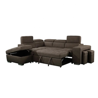 Canapé de salon moderne le plus populaire, ensemble de canapés extensibles avec appui-tête réglable, canapé-lit avec USB et ottomanes