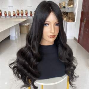 Perruques en cheveux humains alignés sur la cuticule de qualité européenne, sans colle, avec dentelle suisse, perruque juive transparente pour femmes, directement de l'usine - Product Image 3