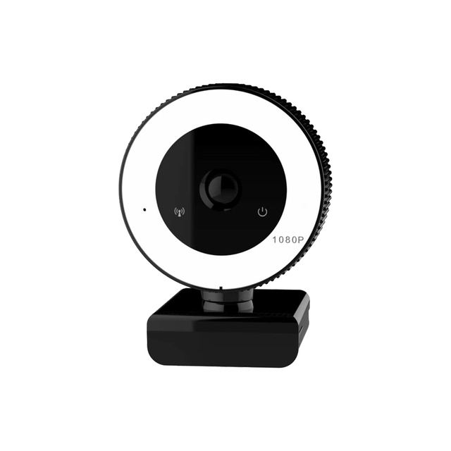 Full HD PC Laptop Desktop Computer LED Webcam Camera USB Online Live Streaming Web Cam Ring Light 1080P Webcam