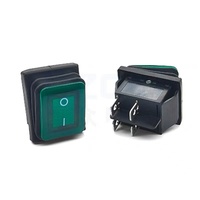 Interrupteur à bascule étanche KCD4 IP12/IP11 à courant élevé 20A avec fonction marche-arrêt, barre lumineuse LED 120V PA66/PC