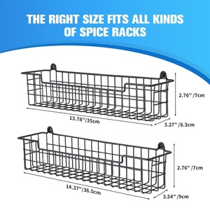 Multi Tiered Spice Rack Wall Mounted Stainless Steel <b>Kitchen</b> <b>Storage</b> Organizer For Spices And Condiments - Product Image 4
