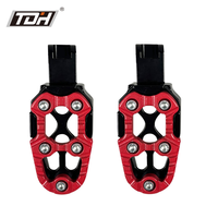 Pijakan Kaki Sepeda Motor Bahan Aloi Aluminium Anti Selip Sandaran Kaki Belakang Universal 8 Warna Mudah Dipasang Modifikasi Sepeda Motor Off Road