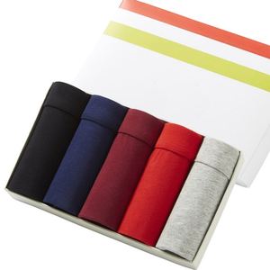 Ropa Interior Masculina de Color Puro, Calzoncillos Bóxer de Algodón Sueltos y Transpirables, Cintura Media, Juveniles, Venta al Por Mayor de Fábrica - Product Image 2