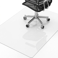 Tapis de chaise de bureau en PVC pour planchers de bois franc 36x48 pouces Transparent Facile à glisser Protection de sol pour la maison et le bureau
