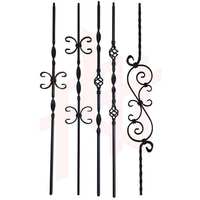 12.7Mm x 44 "Longueur Escalier Broche En Acier Tube Creux Piquet Panier Twist Balustre Carré Tubulaire Balustre Escalier Décoration